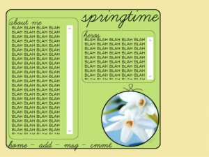 springtime - Get layout code