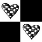 Checkered hearts