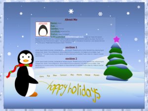 happy holidays with penguin